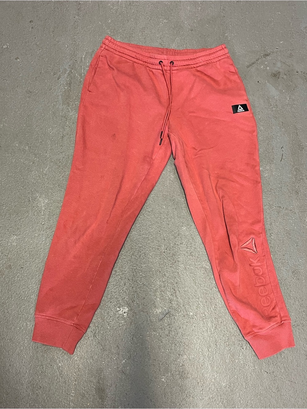 Reebok Coral Red Jogger Sweatpants Sz Large